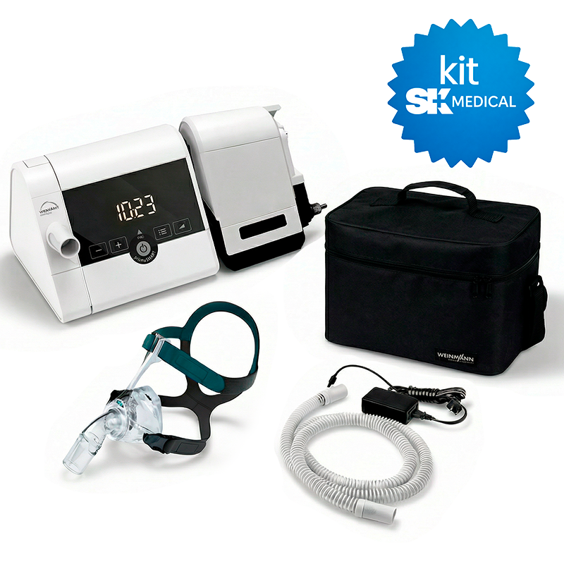 Lowenstein Smart Max + bolso de transporte + tubo calefacciona + mascarilla nasal o nasobucal de la marca Lowenstein medical.