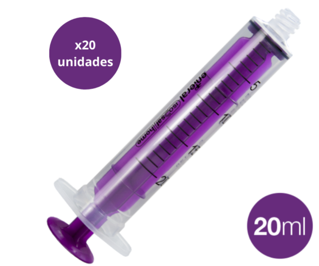 Jeringa de Alimentacion CON SISTEMA  ENFIT 20CC Punta Excentrica