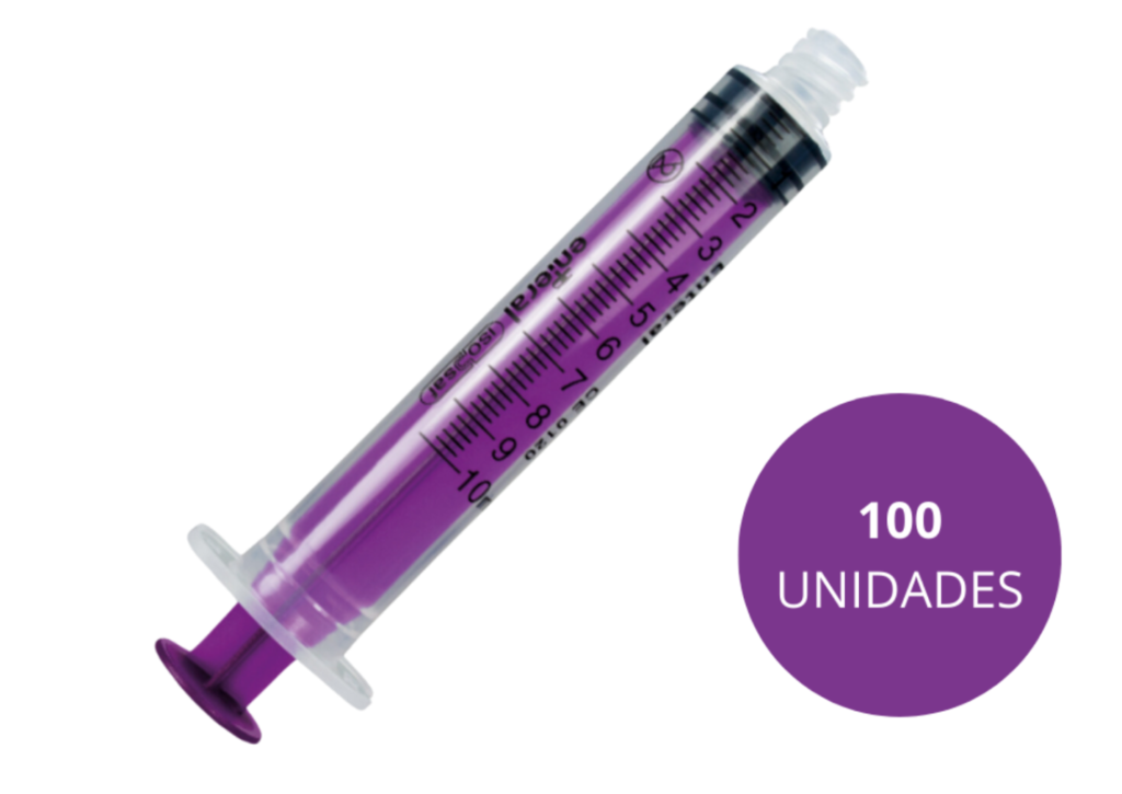 Jeringa de Alimentacion CON SISTEMA  ENFIT 10CC Punta Excentrica
