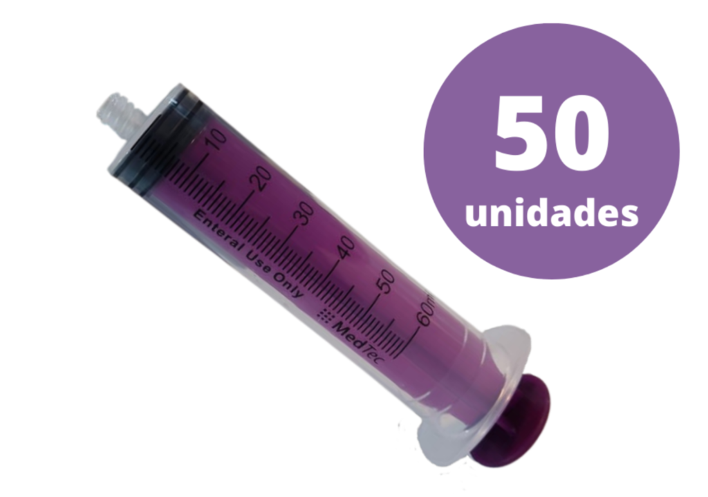 Jeringa de Alimentacion CON SISTEMA  ENFIT 60CC (60 ml) Punta Excentrica